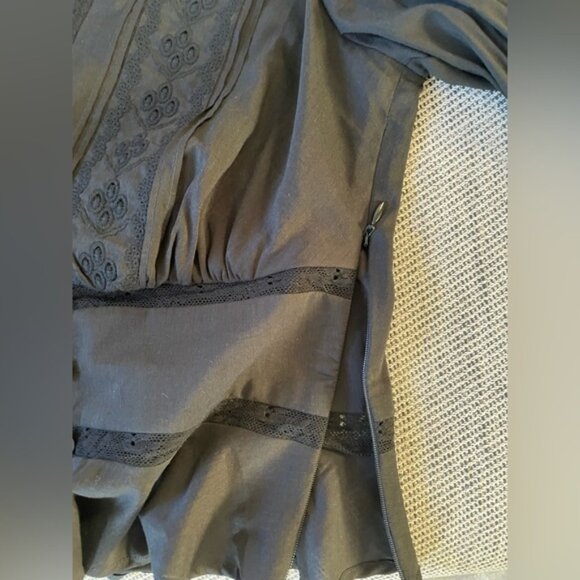 NWT Reformation Meadowlark Top Black Lace Long Sleeve Blouse Crochet | US 2 UK 6 - Picture 11 of 13